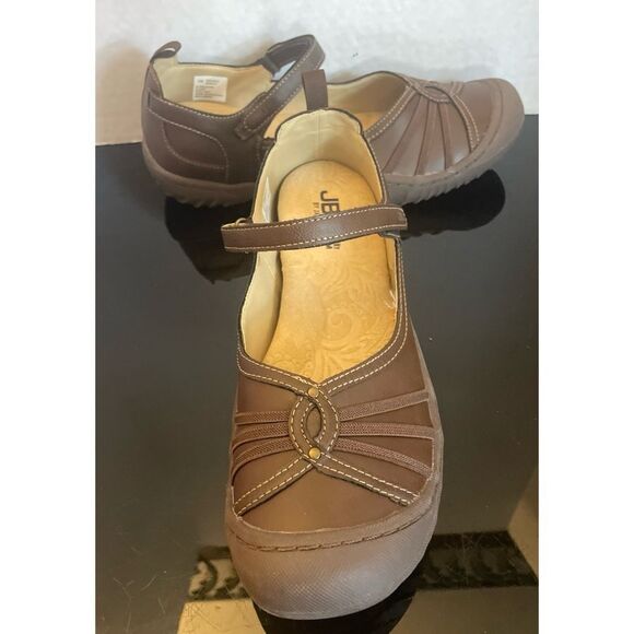 JBU Province Women's Slip-On Shoes Brown Flats with Supportive Sole and Strap 10 - Picture 5 of 13